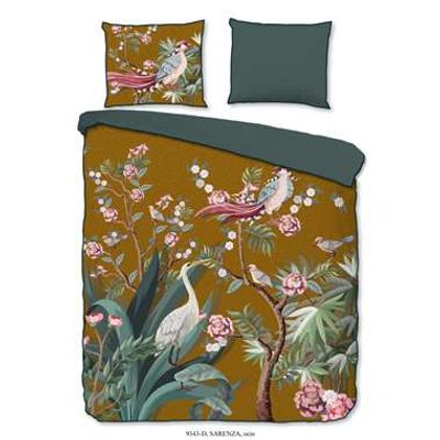 Descanso dekbedovertrek Sarenza - oker - 200x200/220 cm