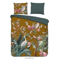 Descanso dekbedovertrek Sarenza - oker - 200x200/220 cm