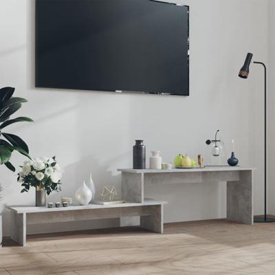 Tv-meubel 180x30x43 cm bewerkt hout betongrijs