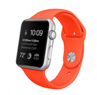 Rubberen sportbandje - Oranje - Geschikt voor Apple Watch 38mm / 40mm / 41mm - thumbnail