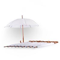 10x Paraplu kinderparaplu Diameter 102 cm Stevige paraplu wit regenaccessoires polyester Automatische