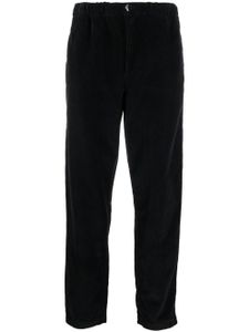 Kenzo pantalon fuselé en velours côtelé à patch logo - Noir