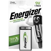 Energizer Power Plus 6LR61 Oplaadbare 9V batterij (blok) NiMH 8.4 V 175 mAh 1 stuk(s) - thumbnail