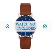 Horlogeband Skagen SKW6355 Glad leder Cognac 20mm