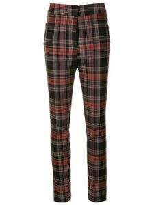 Olympiah pantalon ample à motif tartan - Marron