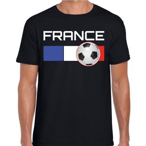 France / Frankrijk voetbal / landen t-shirt zwart heren