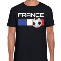 France / Frankrijk voetbal / landen t-shirt zwart heren - thumbnail