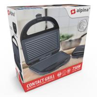 Alpina contactgrill 750w zwart Alpina contactgrill 750w zwart