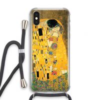 Der Kuss: iPhone XS Transparant Hoesje met koord