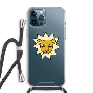 Kleine leeuw: iPhone 12 Pro Max Transparant Hoesje met koord