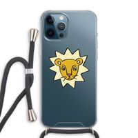 Kleine leeuw: iPhone 12 Pro Max Transparant Hoesje met koord