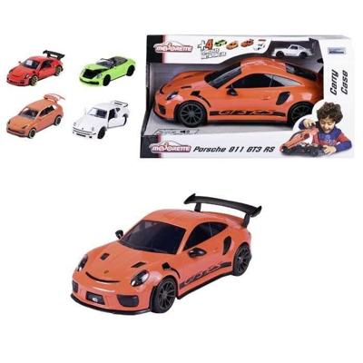 MAJORETTE Porsche draagtas + 4 voertuigen