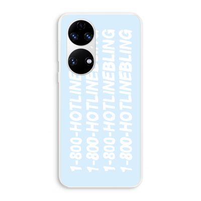 Hotline bling blue: Huawei P50 Transparant Hoesje