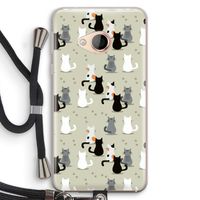 Katten: HTC U Play Transparant Hoesje met koord