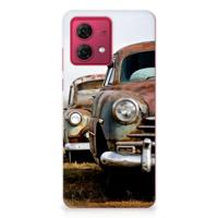 Motorola Moto G84 | Siliconen hoesje | met foto Vintage Auto