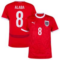 Oostenrijk Shirt Thuis 2024-2025 + Alaba 8