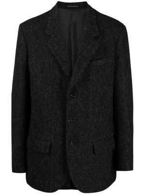 Yohji Yamamoto blazer à revers crantés - Gris