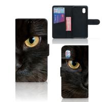 Alcatel 1B (2020) | Telefoonhoesje | Met pasjeshouder | Zwarte Kat