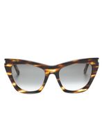 Saint Laurent Eyewear lunettes de soleil à monture papillon - Marron