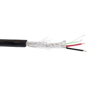 U2Z500sw USB-kabel 4 x 0.08 mm² Zwart per meter