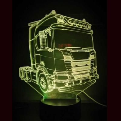 3D LED LAMP - VRACHTWAGEN SEMI 1 - Ontwerp-zelf.nl