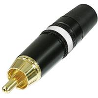 Rean AV NYS373-9 Cinch-connector Stekker, recht Aantal polen: 2 Zwart, Wit 1 stuk(s) - thumbnail