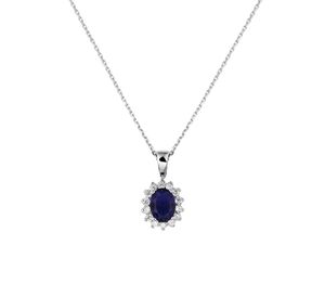 TFT Zilveren Ketting Zirkonia En Synth. Saffier 1,1 mm 41+4 cm