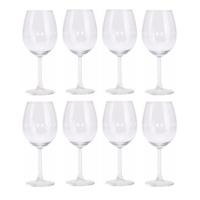 Wijnglazen - 8x stuks - transparant - 430 ml - glas - glazen - witte/rode wijn