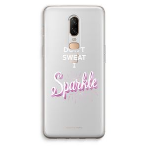 Sparkle quote: OnePlus 6 Transparant Hoesje