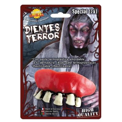 Horror zombie gebit - neptanden - Halloween verkleedaccessoires - voor volwassenen - zombietanden