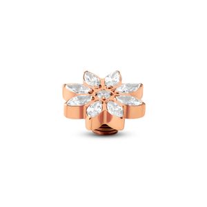 Melano Vivid Snowflake CZ Steentje Crystal Rose