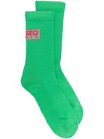 Kenzo chaussettes à logo brodé - Vert