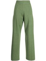 Pringle of Scotland pantalon en laine mélangée à taille élastiquée - Vert