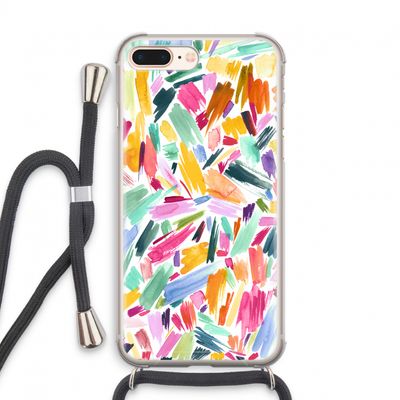 Watercolor Brushstrokes: iPhone 7 PLUS Transparant Hoesje met koord
