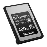 Sandisk Pro Cinema CF Express 480GB 1800mb/s 1650 mb/s