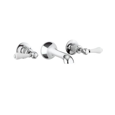 Crosswater Belgravia Wastafelkraan - inbouw - 3 gats - hendel - chroom BL131WNC_LV