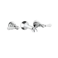 Crosswater Belgravia Wastafelkraan - inbouw - 3 gats - hendel - chroom BL131WNC_LV