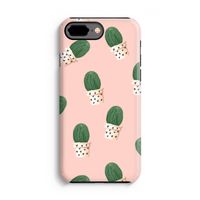 Cactusprint roze: iPhone 8 Plus Tough Case