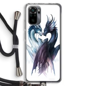 Yin Yang Dragons: Xiaomi Redmi Note 10 Pro Transparant Hoesje met koord