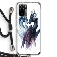 Yin Yang Dragons: Xiaomi Redmi Note 10 Pro Transparant Hoesje met koord