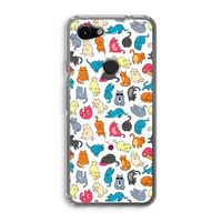 Kleurrijke katten: Google Pixel 3a Transparant Hoesje