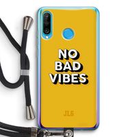 No Bad Vibes: Huawei P30 Lite Transparant Hoesje met koord