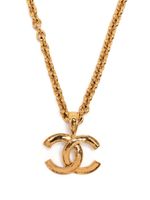 CHANEL Pre-Owned collier à pendentif logo CC (1994) - Or - thumbnail