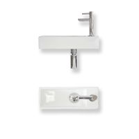 Fonteinset Baseline keramiek 38x14x8 cm wit glans