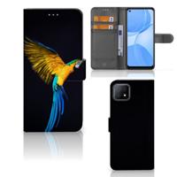 OPPO A73 5G | Telefoonhoesje | Met pasjeshouder | Papegaai
