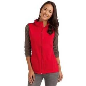 Fleece bodywarmer rood voor dames