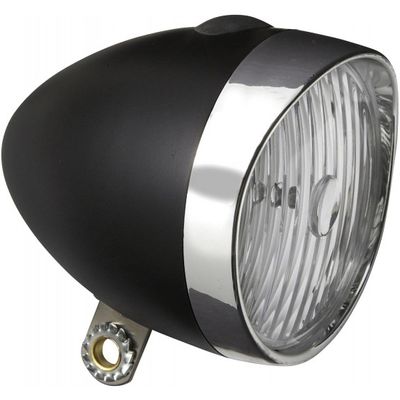 Edge Koplamp retro 3 x led - met batterijen- zwart/chroom (werkplaatsverpakking)
