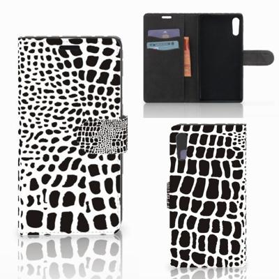 Sony Xperia XZ | Sony Xperia XZs | Telefoonhoesje | Met pasjeshouder | Slangenprint