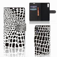 Sony Xperia XZ | Sony Xperia XZs | Telefoonhoesje | Met pasjeshouder | Slangenprint