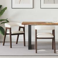 Eettafelstoelen 2 pcs Licht Bruin 54 x 57 x 73 cm